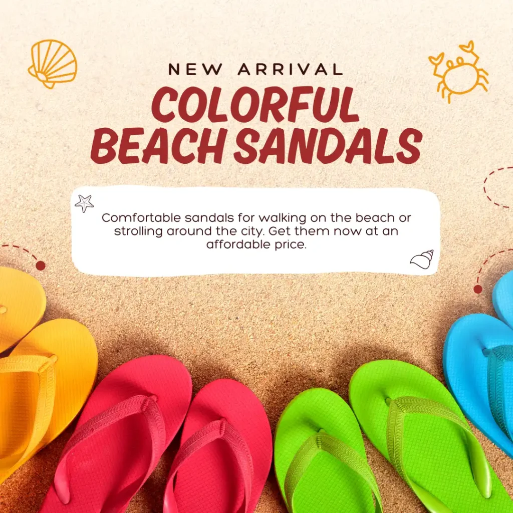 Minimalist Beach Sandals Promotion Instagram Post copy